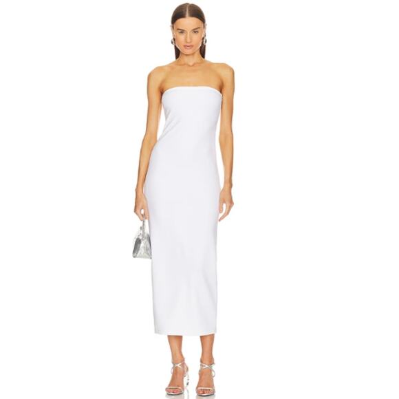 Victor Glemaud Strapless Midi Dress in White NWT Size Medium - Picture 2 of 4